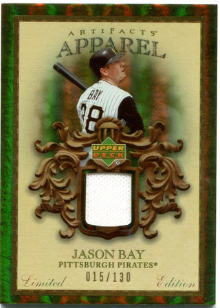 Jason Bay Upper Deck Artifacts Apparel Jersey Card 015/130