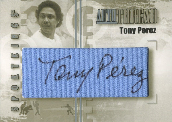 Tony Perez 2008 Sports Kings Game Used/Autographed Card