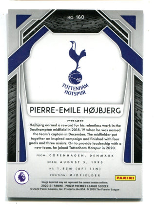 Pierre-Emile Hojbjerg 2020-21 Panini Prizm Premier League Red Cracked Ice Prizm #160