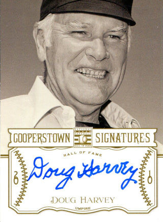 Doug Harvey Autographed 2013 Panini Cooperstown Card