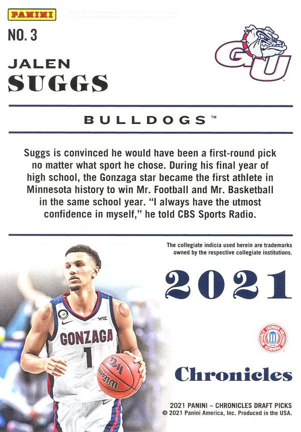 Jalen Suggs 2021 Chronicles Rookie Card