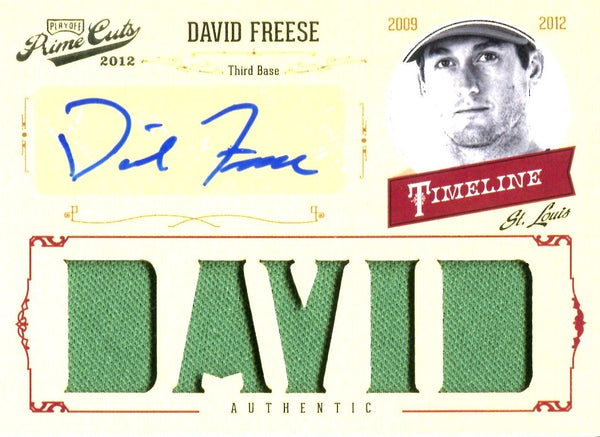 David Freese 2012 Panini Prime Cuts Autographed Card #5/10