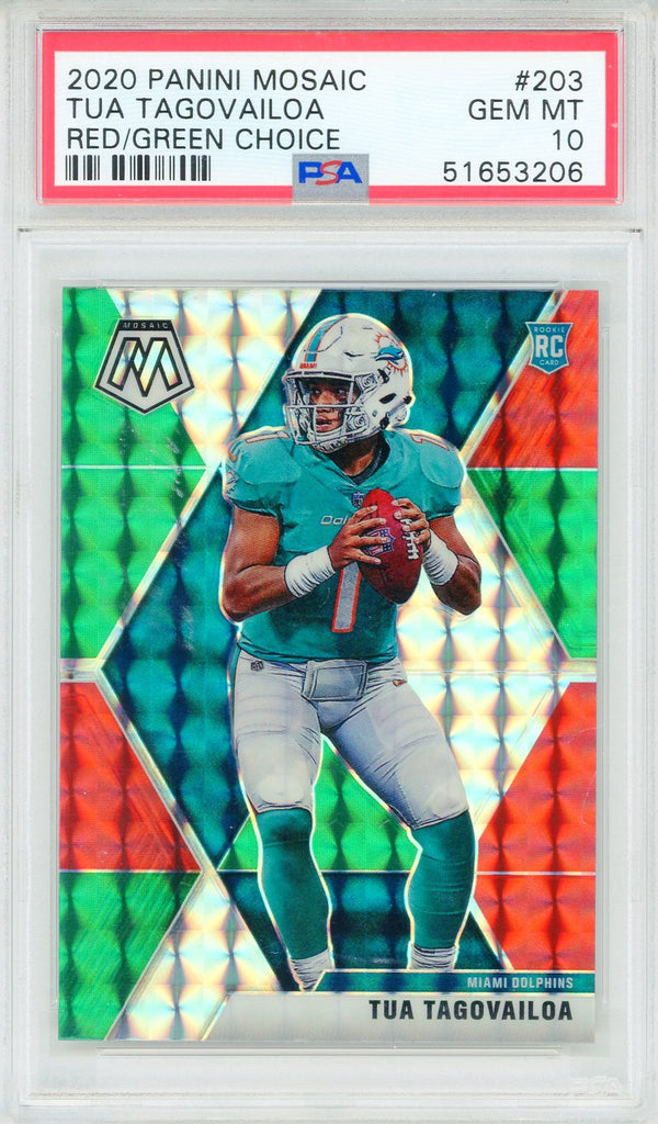 Tua Tagovailoa Miami Dolphins 2020 Panini Mosaic Football Rookie Card #203