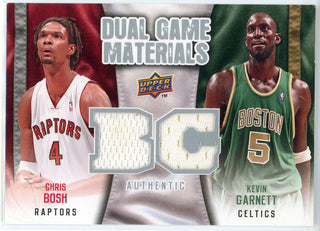 Chris Bosh & Kevin Garnett 2009-10 Upper Deck Dual Game Materials Card #DG-CK