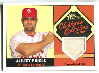 Albert Pujols 2010 Topps Heritage Clubhouse Collection Game-Used Bat