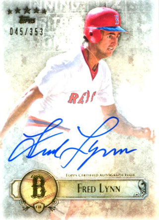 Fred Lynn 2013 Topps Autographed Card #45/353