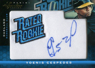 Yoenis Cespedes 2012 Panini Rated Rookie Patch/Autographed Card