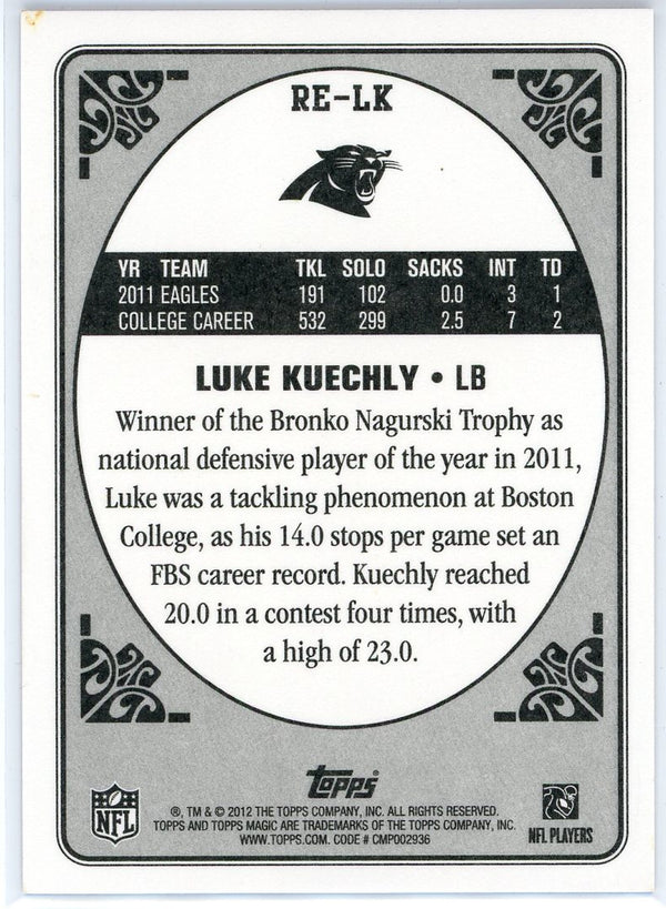 Luke Kuechly 2012 Topps Rookie Enchantment Card #RE-LK