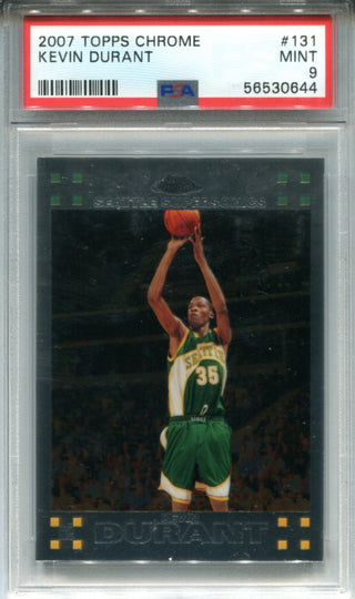 Kevin Durant 2007 Topps Chrome Rookie Card (PSA)