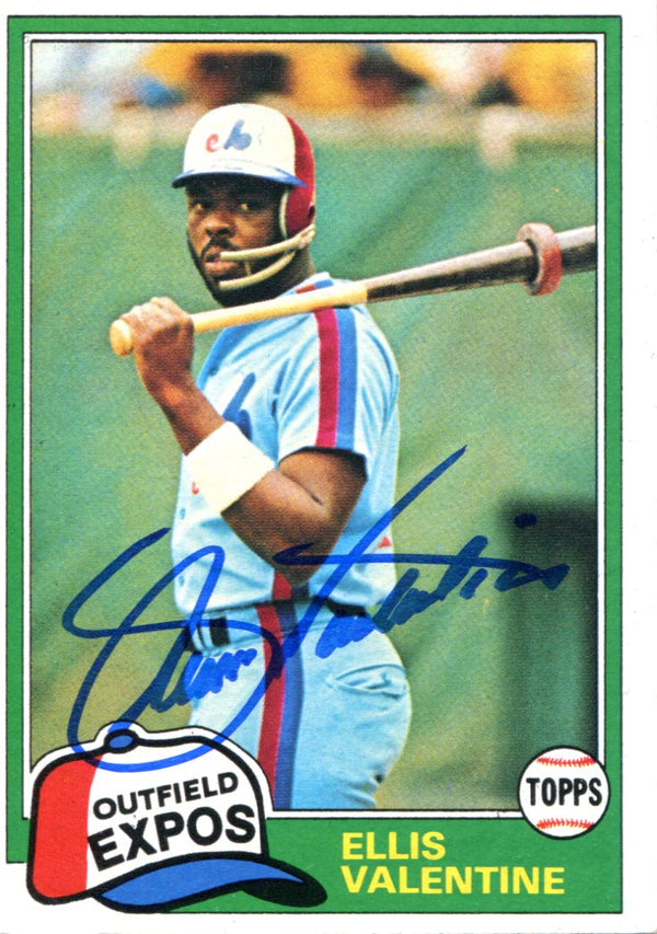 Ellis Valentine Autographed 1981 Topps Card