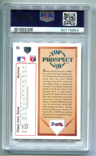 Chipper Jones 1991 Upper Deck #55 (PSA NM 7) Card