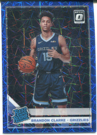 Brandon Clarke 2019-20 Donruss Optic Blue Velocity Prizm Rated Rookie Card