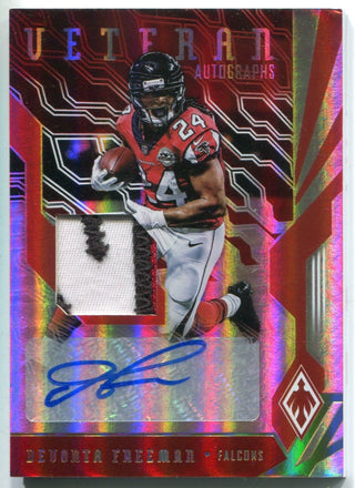 Devonta Freeman Autographed 2018 Panini Phoenix Jersey Patch Card