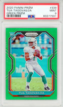 Tua Tagovailoa 2020 Panini Prizm Green Prizm Rookie Card #339 (PSA Mint 9)