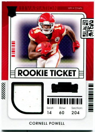 Cornell Powell Panini Contenders Rookie Ticket Patch Card