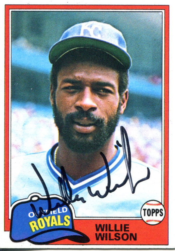 Willie Wilson Autographed 1981 Topps Card