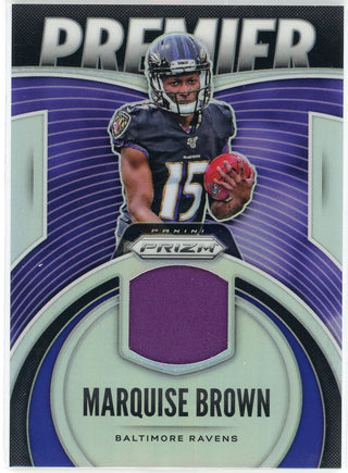 Marquise Brown 2019 Panini Prizm Premier Silver Rookie Jersey Card