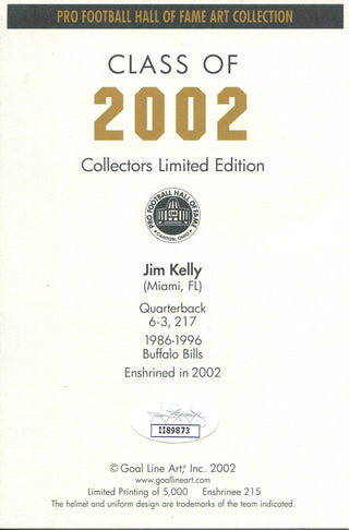 Jim Kelly Autographed 1st Day Cover Envelope (JSA)