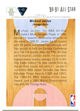 Michael Jordan Upper Deck 1992 All Star #69