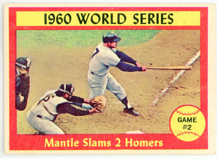 1960 World Series Mantle Slams 2 Homers 1961 Topps Card #307