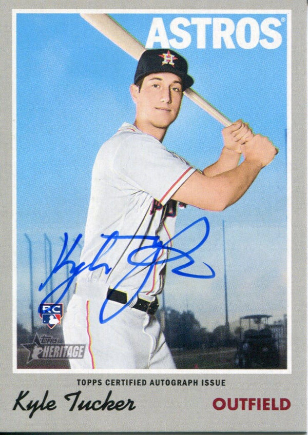 Kyle Tucker Autographed 2019 Topps Heritage Rookie Card