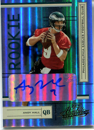 Andy Hall 2004 Donruss Rookie Autographed Card #200/750