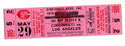 Cincinnati Reds Vs. Los Angeles May 29,1976 Full Unsigned Baseball Ticket