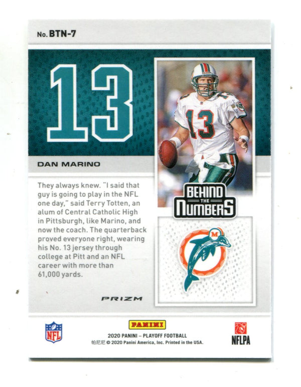 Dan Marino 2020 Panini Behind The Numbers Red #BTN7 Card