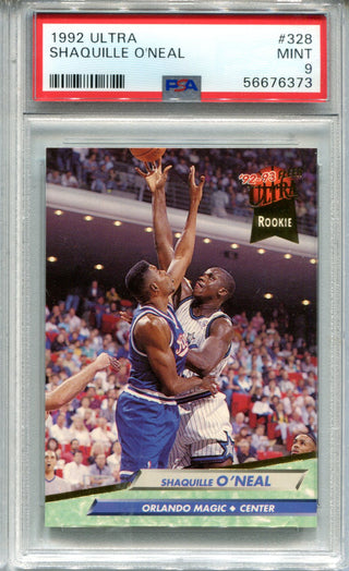 Shaquille O`Neal 1992 Fleer Ultra #328 PSA Mint 9 Card