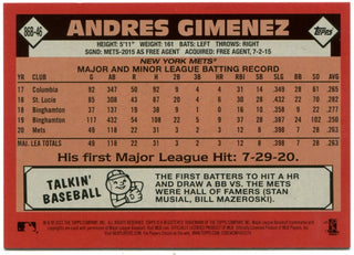 Andres Giminez Topps 35th Anniversary Rookie 2021