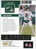Zach Wilson 2021 Panini Contenders Rookie Ticket Patch Card #RSV-ZWI