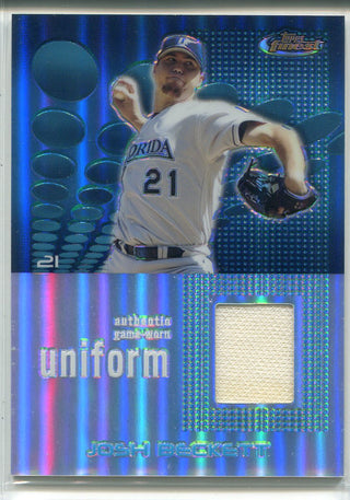 Josh Beckett 2004 Topps Finest Jersey Card
