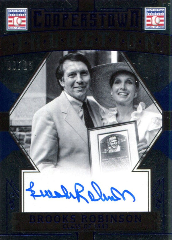Brooks Robinson Autographed 2015 Panini Cooperstown Induction Card