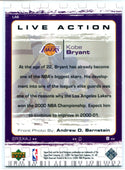 Kobe Bryant 2001 Upper Deck Live Action Card #LA6