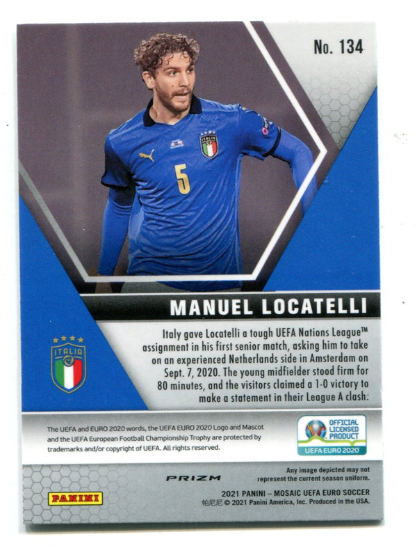 Manuel Locatelli 2020 Euro UEFA Panini Mosaic Silver Prizm #134