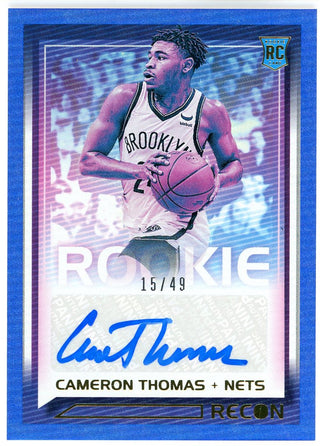 Cameron Thomas 2021-22 Panini Select Retail Blue Concourse Brooklyn Nets RC  NBA