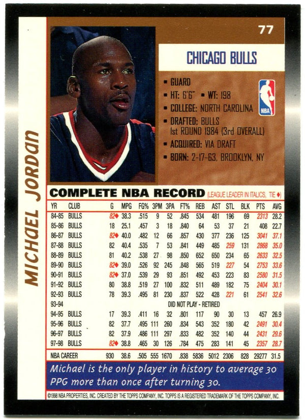 Michael Jordan Topps 1998