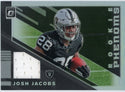 Josh Jacobs 2019 Panini Donruss Optic Phenoms Rookie Silver Prizm Jersey Card
