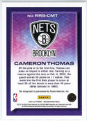 Cameron Thomas Autographed 2020-21 Panini Recon Rookie Card #RRS-CMT