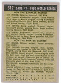 1960 World Series Mazeroski's Homer Wins It! 1961 Topps Card #312