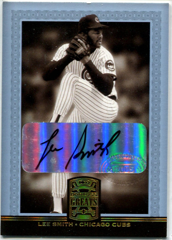 Lee Smith 2005 Donruss Greats Autographed Card