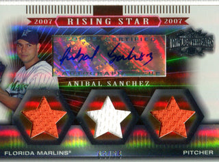 Anibal Sanchez Autographed 2007 Topps Triple Threads Rising Star Jersey Card