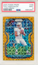 Tua Tagovailoa 2020 Panini Prizm Orange Lazer Prizm Rookie Card #339 (PSA Mint 9)