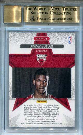 Jimmy Butler 2012-13 Panini Totally Certified Roll Call Blue  (BGS MINT 9.5 AUTO 10)