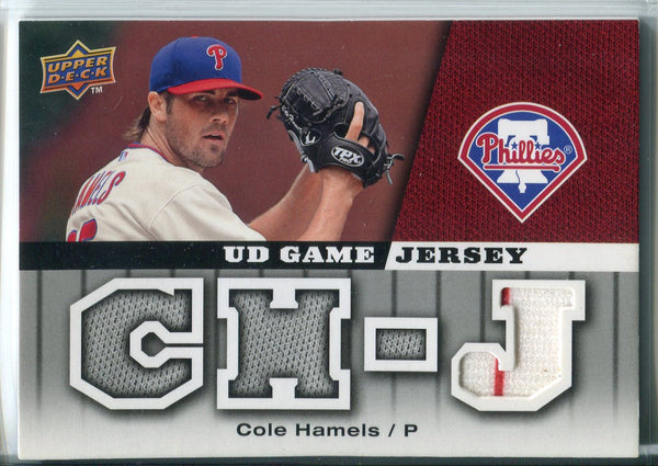 Cole Hamels 2009 Upper Deck Game Jersey Card