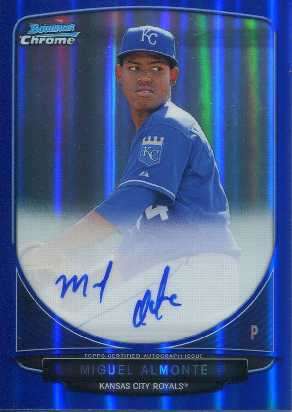 Miguel Almonte Autographed 2013 Bowman Chrome Refractor Card