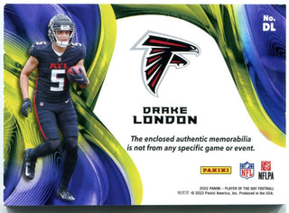 Drake London Panini Player of the Day Rookie Patch 38/50 2022 #DL