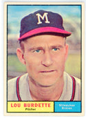 Lou Burdette 1961 Topps Card #320