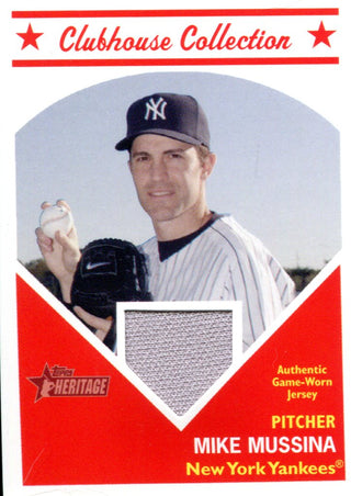 Mike Mussina 2009 Topps Heritage Clubhouse Collection Jersey Card