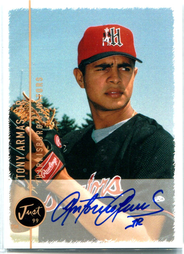 Tony Armas Jr. 1999 Just Minors Autographed Card